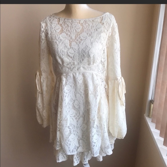 Free People ivory lace dress Sz S❗️sold❗️ - Picture 5 of 6